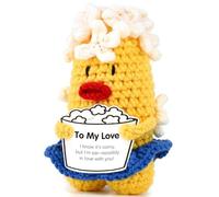 JOYMENT to My Love Handmade Crochet Corn Plushie Gift - Unique Soft Stuffed Toy for Him Her, Couples Anniversary Birthday Valentine's Day Present, Cute Desk Decor Keepsake