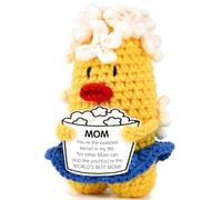 JOYMENT You're The Sweetest Kernel Mom Gift - Handmade Crochet Corn Plushie for Mother's Day Birthday, Unique Sentimental Present from Daughter Son, Cute Desk Decor for Mom