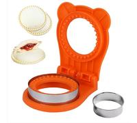 JoyMercado Sandwich Cutter and Sealer for Kids, Pocket Sandwiches, DIY Decruster Sandwiches, Great for Breakfast Sandwich Maker, Lunchbox and Bento(Orange), JM-23