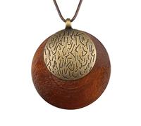 joymiao Bohemian Necklaces for Women Long Leather Necklace with Large Pendant Chunky Boho Hippie Jewelry Pendant Chocker Necklace, Faux Leather, No Gemstone