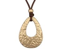 joymiao Bohemian Necklaces for Women Long Leather Necklace with Large Pendant Chunky Boho Hippie Jewelry Pendant Chocker Necklace, Faux Leather, No Gemstone