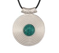 joymiao Boho Chunky Necklaces for Women Gold Leather Pendant Round Alloy Bohemian Layered Vintage Silver Western Choker Necklaces, Faux Leather, No Gemstone