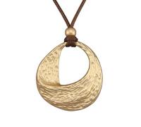 joymiao Boho Necklaces for Women Chunky Circle Necklace Layered Boho Circle Leather Choker Necklace Long Vintage Necklaces Bohemian Jewlery Gifts, Faux Leather Zinc, No Gemstone