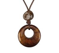 joymiao Chunky Necklace for Women Boho Pendant Necklace Statement Western Choker Necklaces for Women Vintage Bohemian Jewelry, L, Faux Leather Zinc, No Gemstone