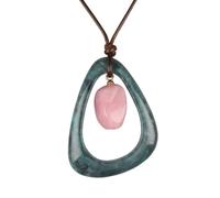 joymiao Chunky Necklace for Women Boho Pendant Necklace Statement Western Choker Necklaces for Women Vintage Bohemian Jewelry, L, Faux Leather Zinc, No Gemstone
