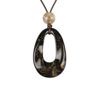 joymiao Chunky Necklace for Women Boho Pendant Necklace Statement Western Choker Necklaces for Women Vintage Bohemian Jewelry, Faux Leather, No Gemstone