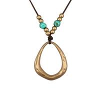 joymiao Chunky Necklace for Women Boho Pendant Necklace Statement Western Choker Necklaces for Women Vintage Bohemian Jewelry, L, Faux Leather Zinc, No Gemstone