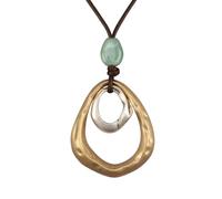 joymiao Chunky Necklace for Women Boho Pendant Necklace Statement Western Choker Necklaces for Women Vintage Bohemian Jewelry, L, Faux Leather Zinc, No Gemstone