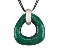 joymiao Leather Necklace for Women Large Pendant Hippie Choker Necklace Vintage Sweater Necklace Chunky Boho Necklaces for Women, Faux Leather Zinc, No Gemstone