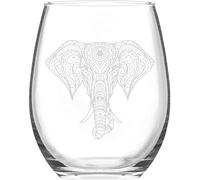 Joymking Funny Elephant Wine Glass - 17oz Elephant Lovers Gift for Him or Her