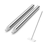 JOYMOOP 2 Pcs Mop Handle Extension Rods for Extending Flat Mop Adjustable Steel Mop Handle Bars