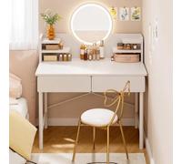 Joymorzy Minimalist Vanity Table for Bedroom, Compact Makeup Dressing Table for Small Spaces, Simple Bedside Make-Up Desk, Modern Furniture for Small Rooms