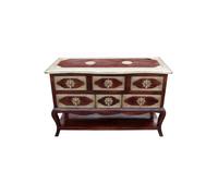 Joynab Vintage Oriental Solid Wood Sideboard Cabinet Gold 120cm Decor