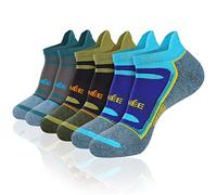 JOYNÉE 6 Pack Mens Athletic Low Cut Tab Socks Sports Ankle Socks for Running,Workout,Training, Assorted(6 Pairs), One Size