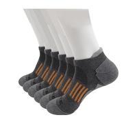 JOYNÉE 6 Pairs Mens Ankle Athletic Socks Breathable Comfort Low Cut Cushion Running Socks, Grey 1(6 Pairs), One Size