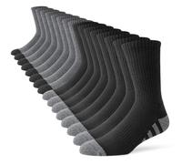JOYNÉE 8 Pairs Mens Crew Work Cushion Socks Long Athletic Running Socks Workout Breathable Socks,Multicolor 1,Sock Size:10-13, Multicolor 1(8 Pairs), Large