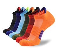 JOYNÉE Men’s Athletic Socks Low Cut Cushion Running Socks Breathable Comfort for Sports 6 Pack, Multicolored(6 Pairs), Large