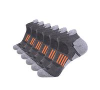 JOYNÉE Men's 6 Pack Athletic No Show Performance Comfort Cushioned Low Cut Running Tab Socks,Black,Sock Size:10-13, Grey 1(6 Pairs), One Size