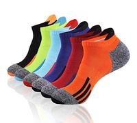JOYNÉE Mens Ankle Low Cut Athletic Tab Socks for Men Sport Comfort Cushion Sock 6 Pack, Multicolor, 9-13 UK