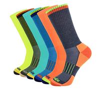 JOYNÉE Mens Athletic Crew Cushion Socks for Running and Workout 6 Pack,Multicolor,Sock Size:10-13, Multicolored (6 Pairs), One Size