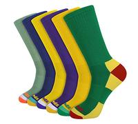 JOYNÉE Mens Athletic Crew Cushion Socks for Running and Workout 6 Pack,Multicolor,Sock Size:10-13, Multicolored 2(6 Pairs), One Size