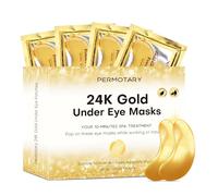 Joynest 30 Pairs Crystal Eye Mask Under Eye Mask 24K Gold Gel Collagen Eye Pad for Moisturizing & Reducing Dark Circles Puffiness Wrinkles Under Eye Patch for Women (Gold)