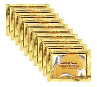 Joynest 30 Pairs Crystal Eye Mask Under Eye Mask 24K Gold Gel Collagen Eye Pad for Moisturizing & Reducing Dark Circles Puffiness Wrinkles Under Eye Patch for Women (Gold)