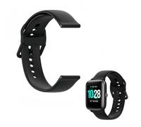 Joynine Smart Watch Strap 19 mm, Compatible with ID205/ID205l/Xiaomi/Haylou LS01/Willful IP68/Noise Colorfit Pro2 and Other Series, Silicone Strap, Black/White, 225 millimètres, Modern