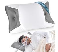 Joynox Memory Foam Pillow for Side & Back Sleepers, Sleep Apnea Ergonomic Orthopedic Pillow, Reduces Air Leaks, Compatible with Various Masks, Cervical Memory Foam Pillow with Cooling Breathable Cover