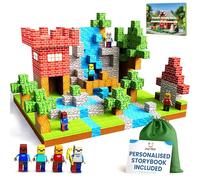 JoyNRoll Magnetic Building Blocks - 150PCS STEM Construction Cubes, with Personalised Storybook and 4 Montessori Toys for Kids Ages 3-10, Sensory Magnet Tiles, Birthday Gifts for Boys Girls