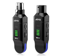 JOYO 2.4GHz Wireless XLR Microphone System, Plug-on Transmitter & Receiver for Dynamic Mics, 100ft Range, 24-bit/48kHz, 6-8Hr Battery, 4-Channel (MW-2)