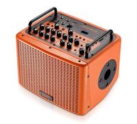 JOYO 40W Acoustic Amplifier Rechargeable Bluetooth Combo Guitar Amp 20 Drum Patterns Reverb Chorus Delay Mic Channel for Live Streaming Outdoor Stage (BSK-40 Orange)