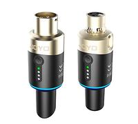 JOYO 5.8Ghz Wireless XLR Microphone Transmitter Receiver Plug-on Dynamic Mic Adapter Wireless Microphone System for PA System and Audio Mixer DSLR Camera (MW-1)