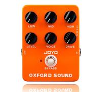 JOYO Classic British Rock Amp Simulator Guitar Overdrive Distortion Pedal, 6-Knob Control with Voice/Drive/3-Band EQ, Bypass (Oxford Sound JF-22)