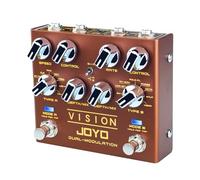 JOYO Dual-Channel Modulation Guitar Pedal, 18 Effects (A: Phaser/Chorus/Flanger B: Trem/Lo-Fi/Auto-Wah) with Tap Tempo & Stereo I/O, True Bypass (Vision R-09)