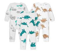 Joyo roy Baby Sleepsuits 3 Pack Baby Grow Bodysuits Onesies 100% Cotton One Piece Jumpsuit Footless Sleep Suits Long Sleeve Romper Comfortable Newborn Vests Boys' Sleepsuits 9-12 Months Dinosaur