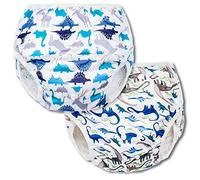 Joyo roy Reusable Swim Nappies 2PACK Baby Swimming Nappies Size 2 for Baby Boy Adjustable and Washable Reusable Swim Nappy Size 1 Washable Toddler Cover Diaper Pants Waterproof Swimming Nappy