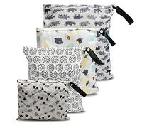 Joyo roy Wet Bag Nappy Bags Wet Bags for Swimming for Gym Beach Pool Travel Laundry Waterproof Bag Camping Wetsuit Drybags Waterproof Baby Large Cloth Nappy Pouch 2 Zipper Organisers Pouch SMML