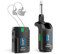 JOYO Wireless in Ear Monitor System Upgraded 2.4G Mono Rechargeable IEM Transmitter Clip on Receiver Auto Pairing for Singer Practice Rehearsal and Small Live Use (JW-07 New Version)