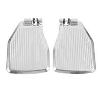 JOYOFREELY 1 Pair Aluminum Alloy Wheelchair Footrest Strong Bearing Capacity Ergonomic Design Silver Foot Pedal Replacement for People with Lower Limb Movement Disorders