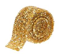 JOYOFREELY 1 Roll Rhinestone Ribbon DIY Clothes Decor Accessory Delicate Unique Diamond Design, Sturdy Glass Material, Easy to Store, for Clothing and Home Textiles Sewing