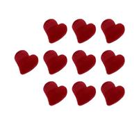 JOYOFREELY 10pcs Heart Hair Jaw Claw Clips Flocking Material Red Color Graceful Style Not Easy to Get Deformed Hair Styling for Dating and Travel