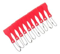 JOYOFREELY 10pcs Lottery Scrapers Ticket Scratcher Tools Keychain, Red Plastic Hanging Scratch off Tools Featuring Strong Structure Design and Easy to Take and Store for Lottery Scratch Cards