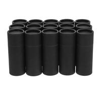 JOYOFREELY 15pcs round Kraft Paper Tube Packaging Boxes with Lids for DIY Crafts and Travel Storage, Recyclable Cylindrical Boxes Suitable for Tea, Lip Balm, and Small Essentials, 20ml