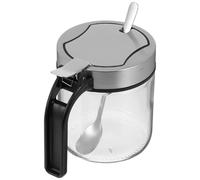 JOYOFREELY 1pc Sealed Glass Spice Bottle with Spoon Lid Simple Seasoning Jar for Kitchen Use