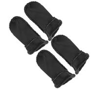 JOYOFREELY 2 Pairs Black Plush Winter Clogs Shoes Insoles Soft Supple Material Warm Shoe Liners Thick Furry Insert for Feet Practical in Daily Use