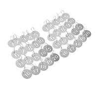 JOYOFREELY 2 Sets Round Number Tags Key Tags with Stainless Steel Material Lightweight Design Engraved with Numbers for Bags and Keys Suitable for School and Office Use