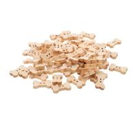 JOYOFREELY 200pcs Wooden Dog Bone Sewing Buttons with Smooth Finish and 2-Hole Flatback Design for Fabric and Knitted Garments, for Sewing and Holiday Craft Projects