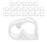 JOYOFREELY 20pcs White Pom Flow Control Clamps Pinch Valves for Tubes 1/4" 5/16" Precise Flow Adjustment Suitable for Laboratory, Garden Irrigation and Wine Brewing