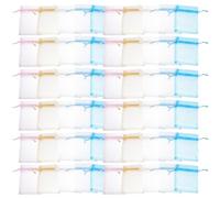 JOYOFREELY 250pcs Small Drawstring Organza Bags for Jewelry and Beads, Easy to Use with Assorted Colours, for Party and Engagement Packaging
